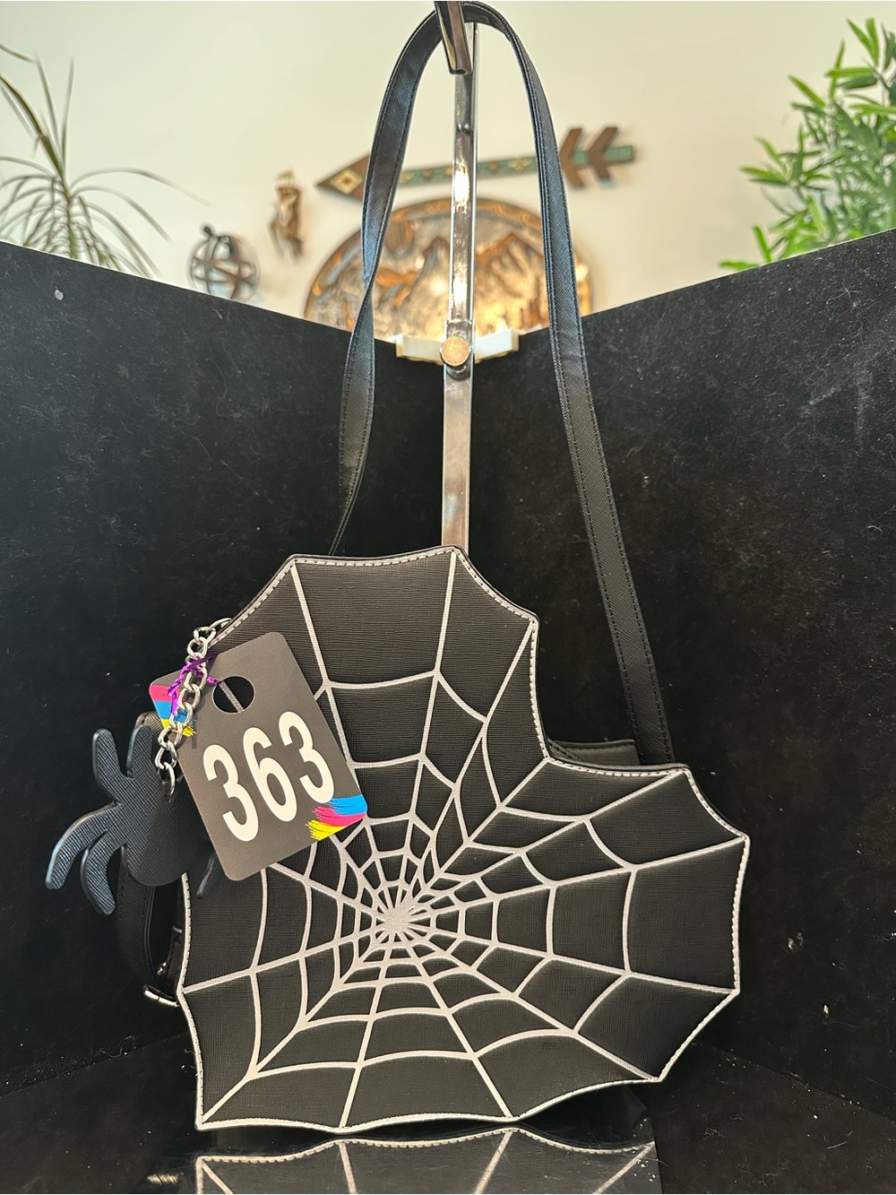 Fine by me #363 Spiderweb Heart Shaped Shoulder Bag